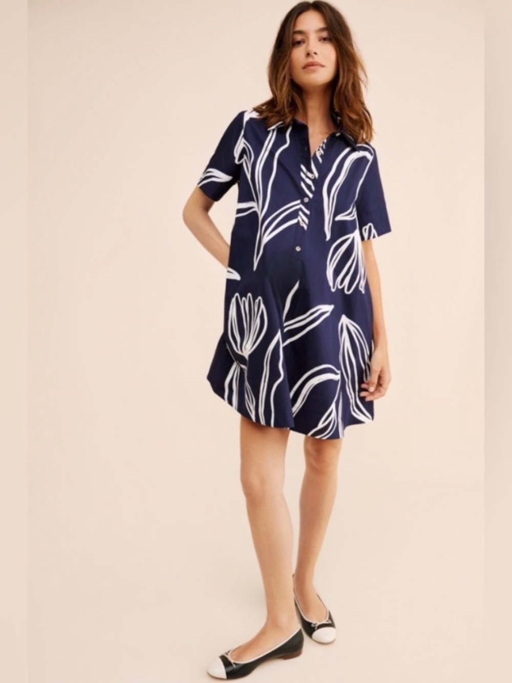 NWT Anthropologie The Pollie Swing Mini Dress - size medium petite
